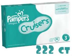Pampers Cruisers Baby Diapers, 3 4 5 6 or 7, You Choose  