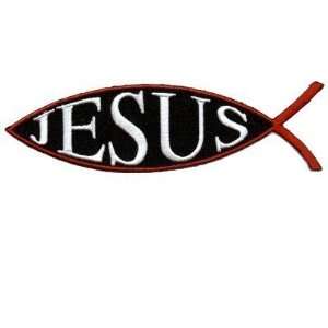   Fish Red Christian Embroidered Cool Biker Patch 