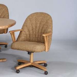  Chromcraft Core Tilt Swivel Chair with Patina Fabric