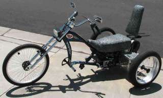 This is a custom made trike with a top speed of 50+ MPH