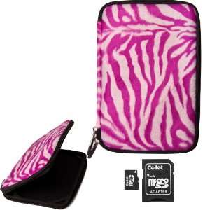 Coby Kyros 7 Inch Tablet VanGoddy Accessories Faux Fur (Magenta Zebra 