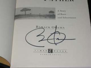 Barack Obama 1995 sueños de mi libro del padre firmado