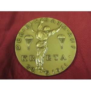  WWII Nazi German Kreta Paratrooper Coin Medal medallion 