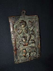   Himalaya FINE BUDDHIST BRONZE DECORATION PLAQUE WITH ANIMALS  