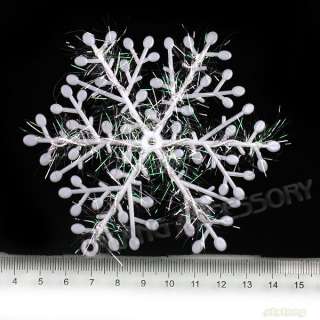   New White XMAS Plastic Snowflake Festival Decoration Ornament 260048