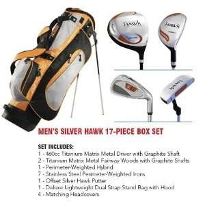  Silver Hawk 17 Piece Complete Golf Set for Men (HandLeft 