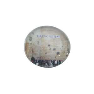  5cm Round Magnet with Western Wall Complex and Jerusalem 