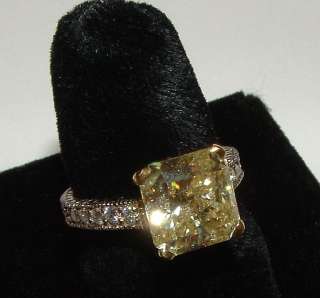 carat yellow canary DIAMOND ring antique look new  