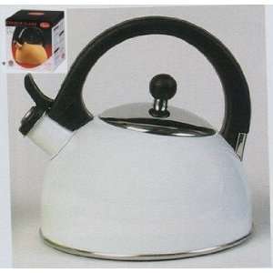   White Color Stainless Steel Whistling Tea Kettle