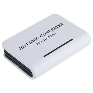   Vga2HDMI 3.5mm Audio VGA to HDMI Converter Adapter Box Electronics