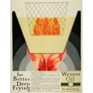 1928 Ad Wesson Oil People Deep Frying Food Ingredient 