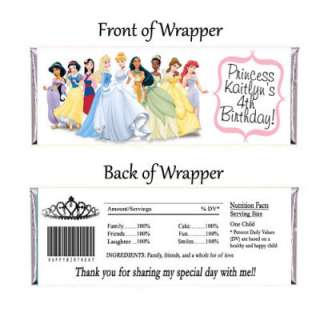 Disney Princess Personalized Candy Bar Wrapper Digital  