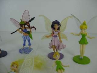 Disney Tinkerbell & Fairies Doll Figurine Set Of 7 Figures  