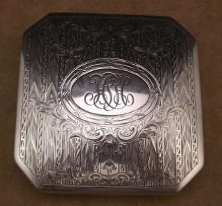 ABP Hawkes Gravic Cut Carnation Box~Sterling Silver Lid  