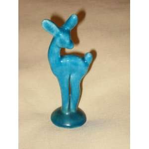   Crackle Glaze Deer Figurine California Pottery