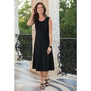  TravelSmith Womens Crepe Paneled Dress Black M Everything 