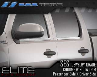 2007 2011 Chevy Silverado 4dr. Chrome Window Sill Trim Molding  