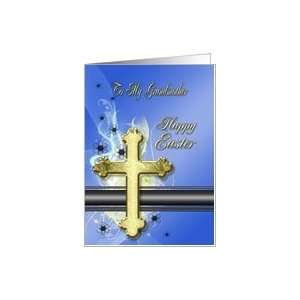  Golden cross Easter Card, grandmother Card Health 