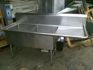   Sink with Right 24 Drainboard 78 X 30 Vegetable or Meat Prep Sink