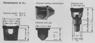 40 Fiberglass 4 Trench Driveway Drain Kit w/Grate  