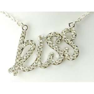   Kiss Phrase Word Slogan Fashion Custom Necklace Pendant Jewelry