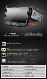 D1205 *US STOCK*Eonon In Dash 7LCD TV Touchscreen Bluetooth Car DVD 