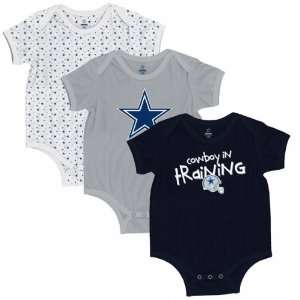  NEWBORN Baby Infant Dallas Cowboys 3pc Onesies Sports 
