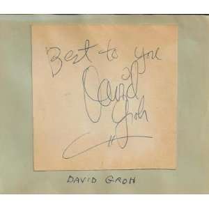  David Groh rhoda Hand Signed Vintage Album Page   Sports 