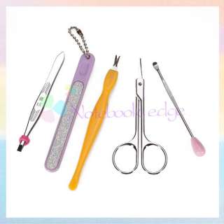 5x Nail Care Manicure Pedicure Set, Grooming Kit Cuticle Trimmer Ear 