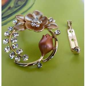  Designer Scarf Ring Gorgeous Lady Clip On Style Pin Brooch 