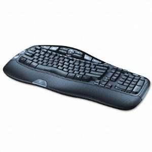   Desktop Wave Keyboard with Wrist Rest, 104 Keys, Black Electronics