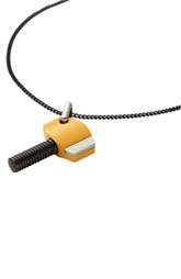 DIESEL® Gloss Coated Bolt Key Pendant Necklace $95.00