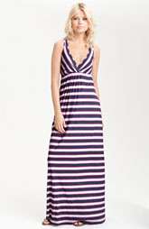 Splendid Striped Plunge Surplice Maxi Dress $138.00