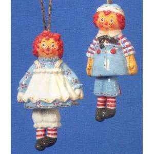  Raggedy Ann & Andy Porcelain Bell Ornaments
