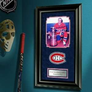  Bernie Geoffrion Montreal Canadiens Framed Autographed 8 x 