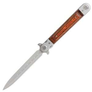  Deluxe Big Daddy Rosewood Stiletto Folding Knife Sports 