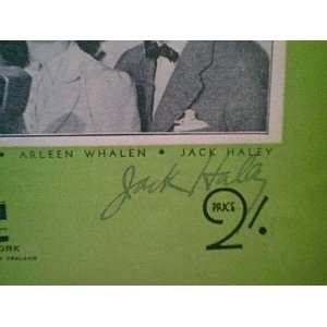 Haley, Jack Jack Oakie Binnie Barnes 1938 Sheet Music Thanks For 