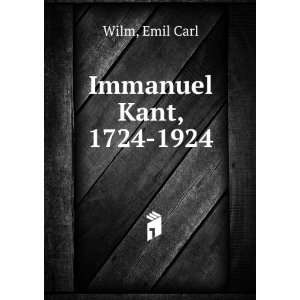   Kant, 1724 1924, Emil Carl Palmer, George Herbert, Wilm Books