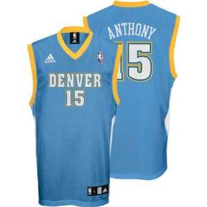 Carmelo Anthony Jersey adidas Blue Replica #15 Denver Nuggets Jersey