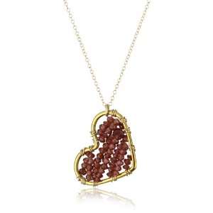  Chibi Jewels Garnet Heart Frame Necklace Jewelry