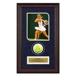 Chris Evert 1982 Wimbledon Match Framed Autographed Tennis Ball with 