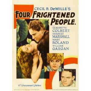   Frightened People Poster Movie 27x40 Claudette Colbert
