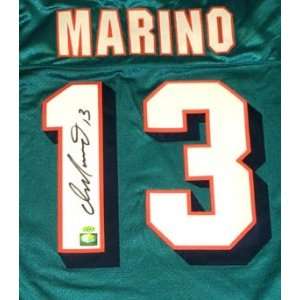 Dan Marino Hand Signed Dolphins Aqua Jersey