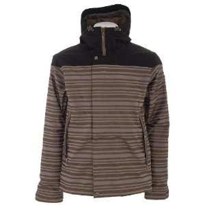   Weston Stripe Snowboard Jacket Cinder/Olive Sz L