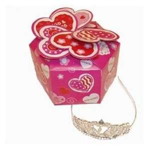  Girl Valentine Gift Favor Box Tiara Dressup Gloves Lot 