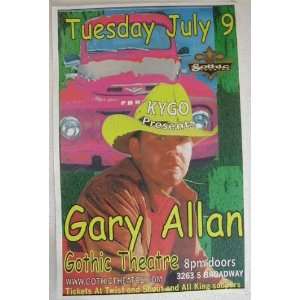  Gary Allan Denver Colorado Concert Poster country