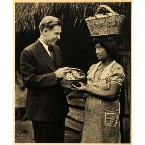 1942 Print Henry Wallace Vice President Mexico Travel Basket Woman 