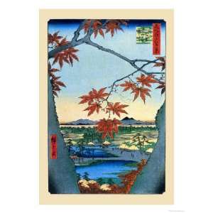   Trees Premium Poster Print by Ando Hiroshige, 24x32