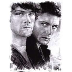 Jared Padalecki and Jensen Ackles from Supernatural Sketch Portrait 