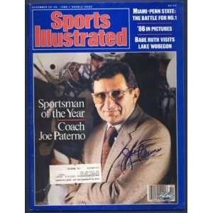 JOE PATERNO Signed 1986 Sports Illustrated PSA/DNA